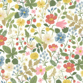 Strawberry Fields Wallpaper - White - by Rifle Paper Co.. Click for more details and a description.
