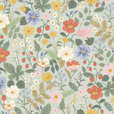 Strawberry Fields Wallpaper - Mint - by Rifle Paper Co.. Click for more details and a description.