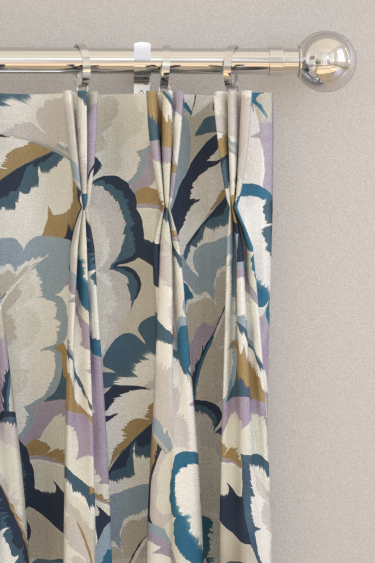 Calathea  Curtains - Cornflower/ Azul/ Shiitake/ Wild Water - by Harlequin. Click for more details and a description.