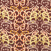 Serpenti Velvet  Fabric - Brazilian Rosewood/ Grounded/ Amber Light - by Harlequin. Click for more details and a description.