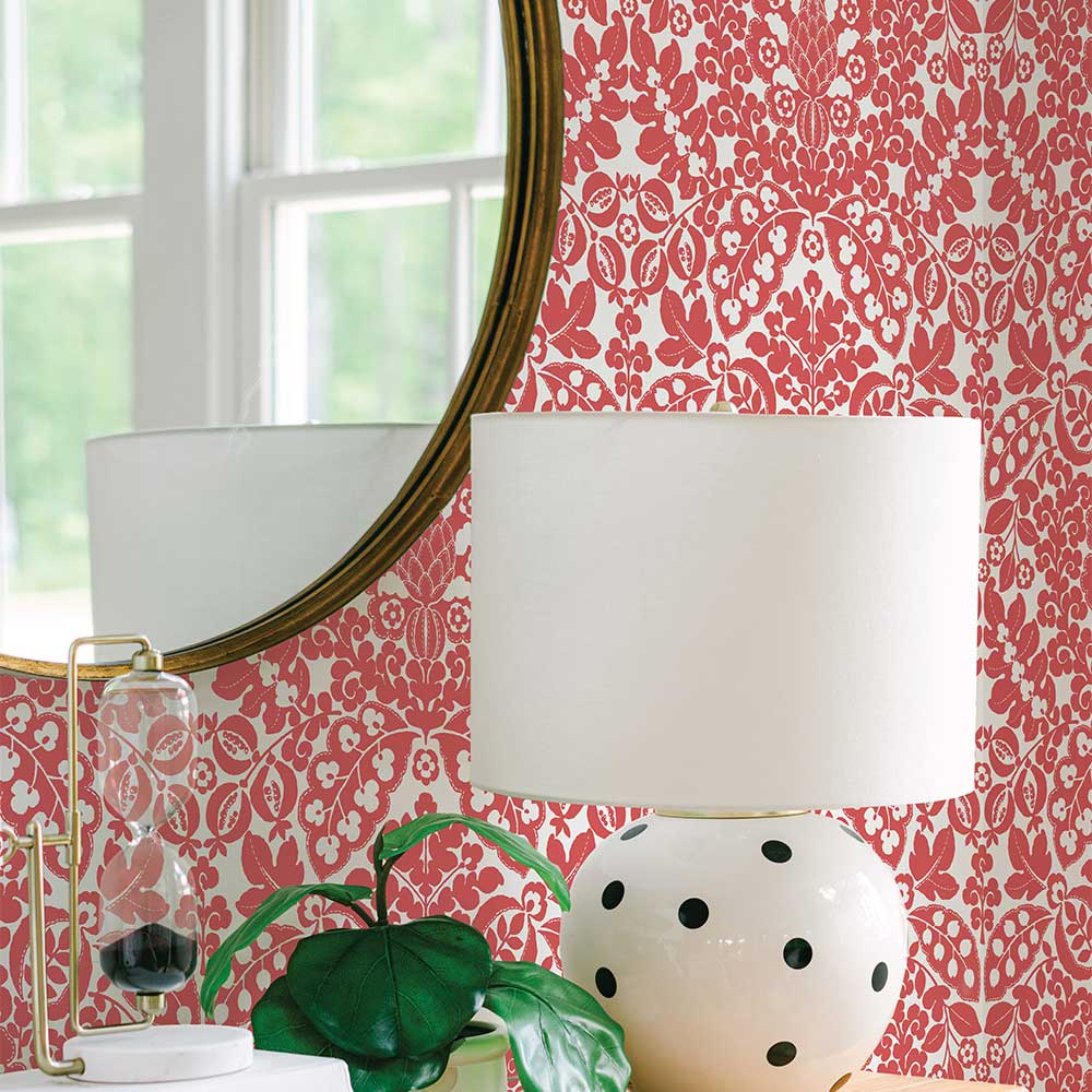 Marni Wallpaper - Red - by A Street Prints