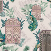 Peacock Manor Wallpaper - Rose - by Brand McKenzie. Click for more details and a description.