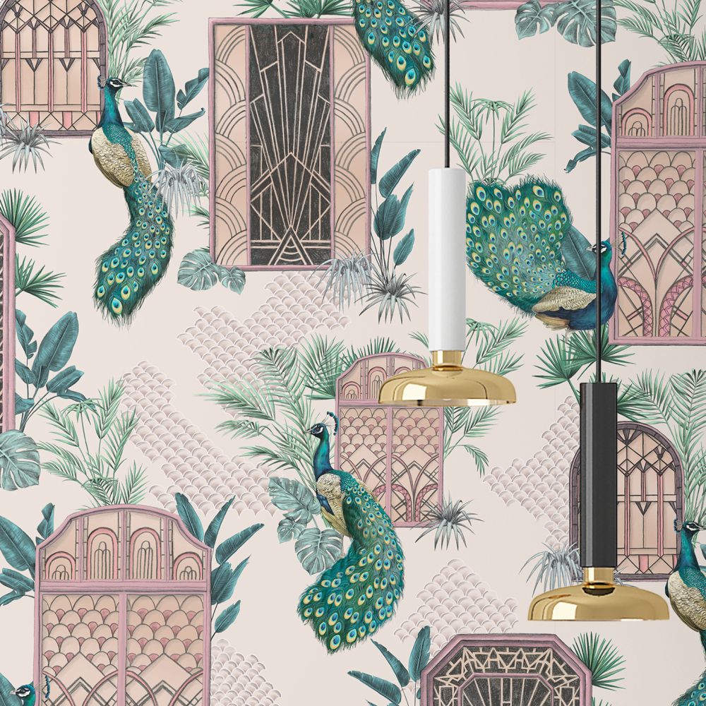Peacock Manor Wallpaper - Rose - by Brand McKenzie