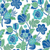 Jacobean Wallpaper - Blue - by A Street Prints. Click for more details and a description.