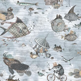 Sea Life Wallpaper - Aqua & Sand - by Brand McKenzie. Click for more details and a description.