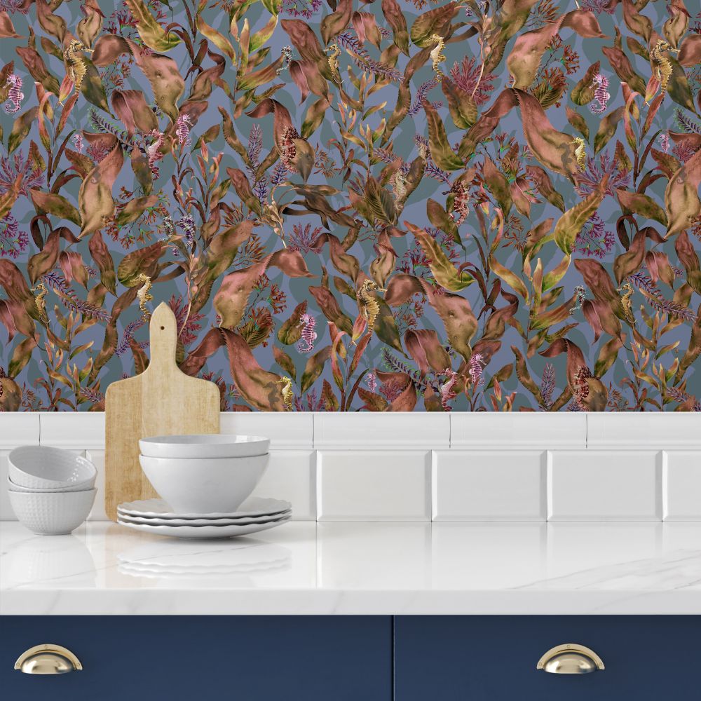 Seahorse Mangrove Wallpaper - Autumnal - by Brand McKenzie