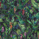 Seahorse Mangrove Wallpaper - Noir - by Brand McKenzie. Click for more details and a description.
