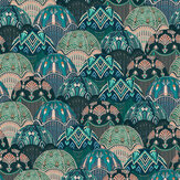 Silk Shades Wallpaper - Teal - by Brand McKenzie. Click for more details and a description.