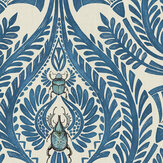 The Great Damask Wallpaper - Azure Blue - by Brand McKenzie. Click for more details and a description.