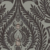 The Great Damask Wallpaper - Raisin - by Brand McKenzie. Click for more details and a description.