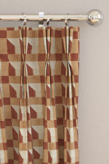 Blocks  Curtains - Paprika/ Bark/ Bleached Coral - by Harlequin. Click for more details and a description.