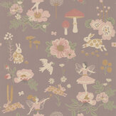 Old Garden Wallpaper - Plum - by Majvillan. Click for more details and a description.