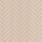 Herringbone Wallpaper - Sandy Beige - by Majvillan. Click for more details and a description.