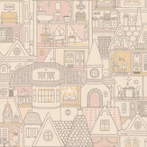 Dollhouse Wallpaper - Wood White - by Majvillan. Click for more details and a description.