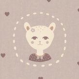 Hearts Wallpaper - Dusty Warm Lilac - by Majvillan. Click for more details and a description.