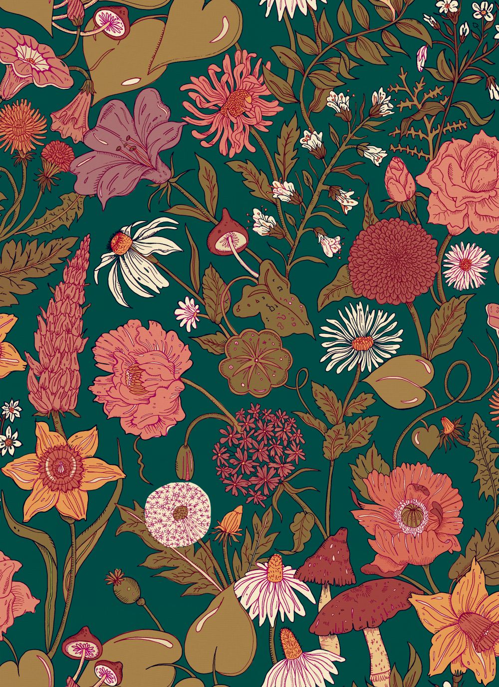 Bloom Wallpaper - Autumn - by Wear The Walls