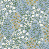 Wildwood Garden Wallpaper - Blue - by Rifle Paper Co.. Click for more details and a description.
