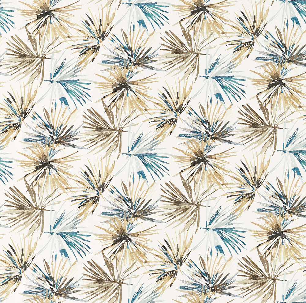 Aucuba  Fabric - Ink/ Gold - by Harlequin