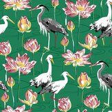 Barton Wallpaper - Green - by A Street Prints. Click for more details and a description.