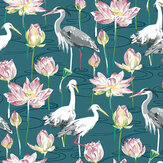 Barton Wallpaper - Teal - by A Street Prints. Click for more details and a description.
