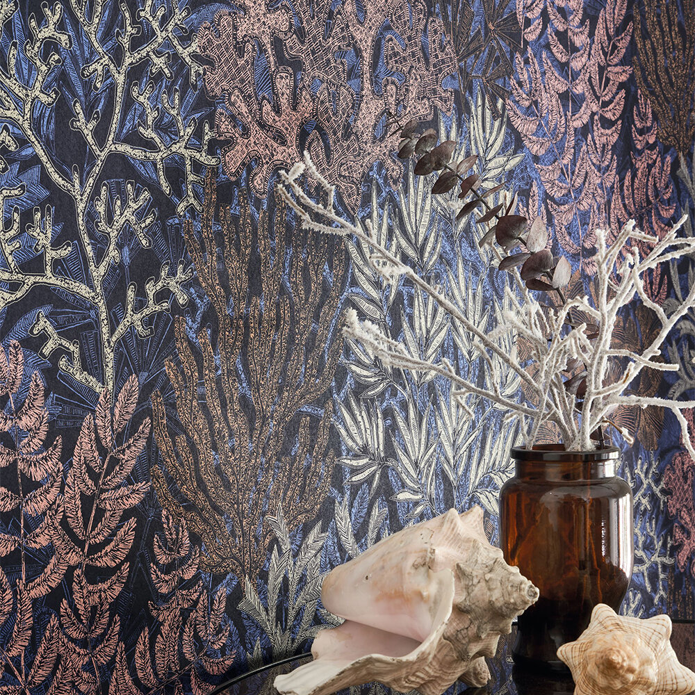 Recif Wallpaper - Corail Cuivre - by Casadeco
