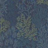 Recif Wallpaper - Bleu Abysse - by Casadeco. Click for more details and a description.