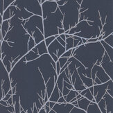 Mythe Wallpaper - Bleu Nuit - by Casadeco. Click for more details and a description.