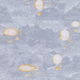 Expedition Wallpaper - Bleu Orage - by Casadeco. Click for more details and a description.