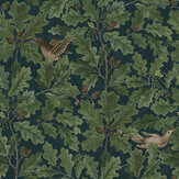 In the Oak Wallpaper - Charcoal / Green - by Boråstapeter. Click for more details and a description.