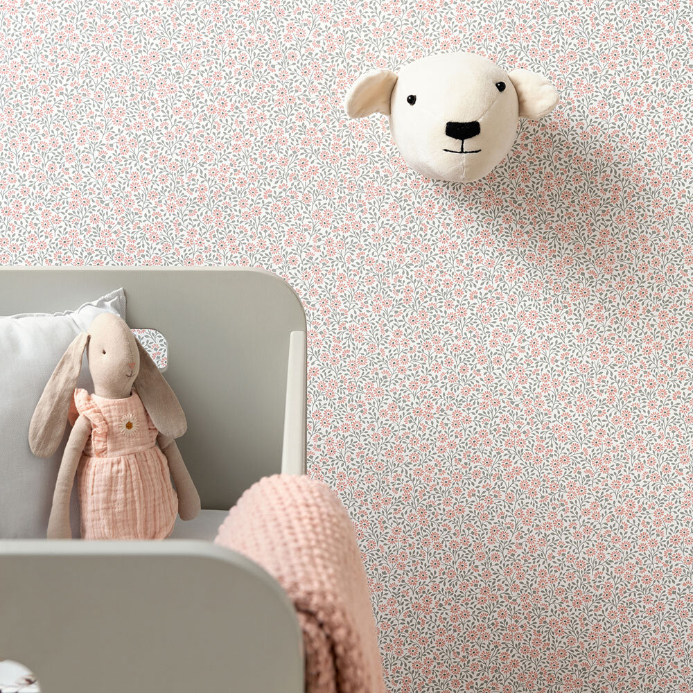 Petite Floral Wallpaper - Pink - by Albany