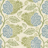 Calcot Wallpaper - Green/Blue - by G P & J Baker. Click for more details and a description.