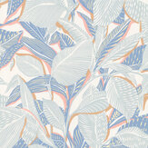 Riviera Wallpaper - Bleu Mer - by Casadeco. Click for more details and a description.