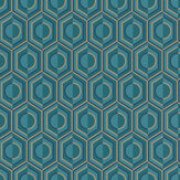 Sophia Geo Wallpaper - Teal - by Albany. Click for more details and a description.