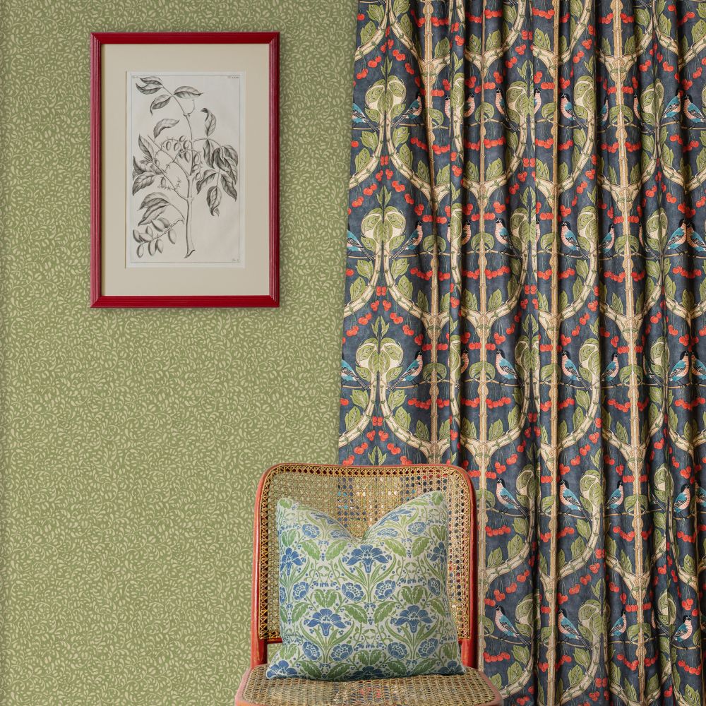 Tansy Wallpaper - Green - by G P & J Baker