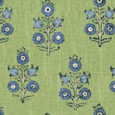 Poppy Sprig Wallpaper - Green / Blue - by G P & J Baker. Click for more details and a description.
