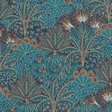 Papier peint Bloomsbury Botanical - Bleu sarcelle - Albany. Cliquez pour en savoir plus et lire la description.