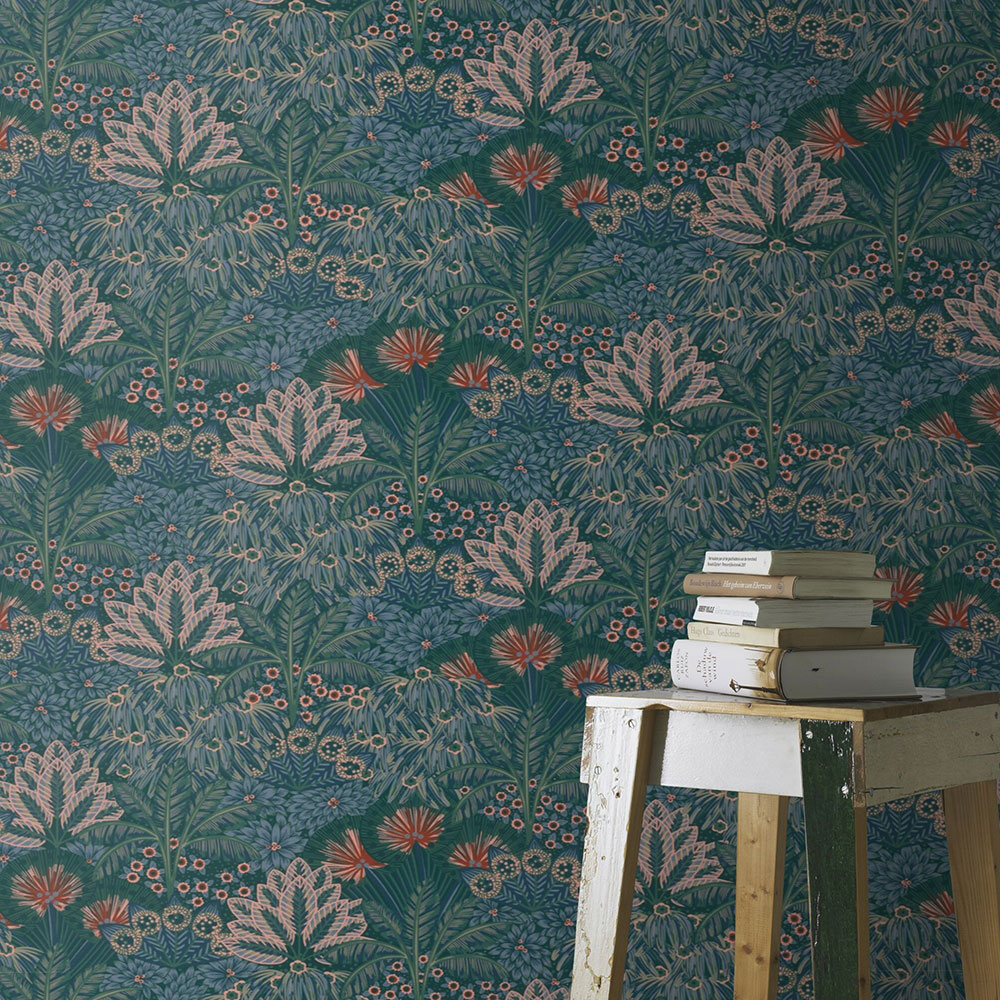 Bloomsbury Botanical Wallpaper - Navy - by Albany