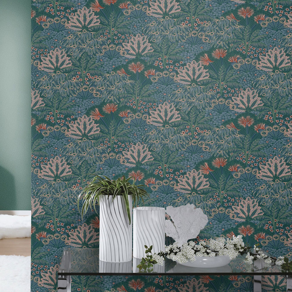 Bloomsbury Botanical Wallpaper - Navy - by Albany