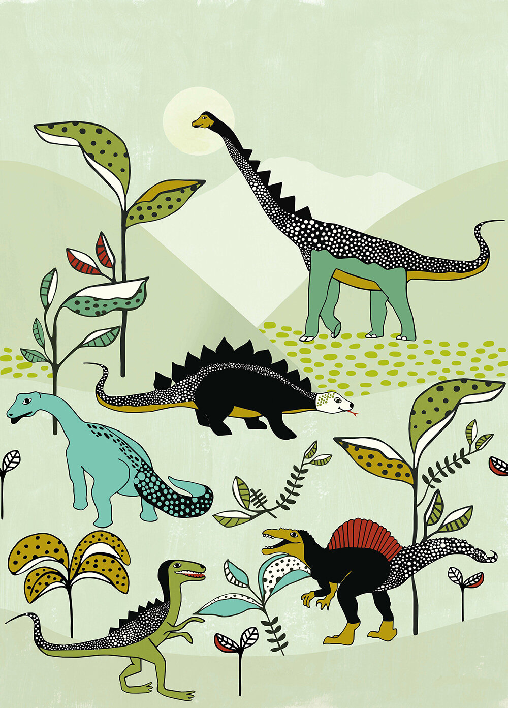 Dinosaur Mural - Multi - by Onszelf