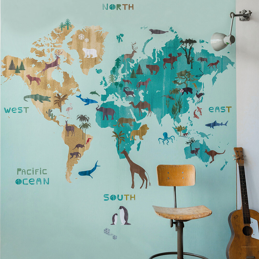 Animals of the World Mural - Multi - by Onszelf