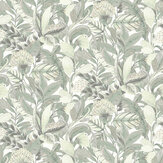 Leaves Wallpaper - Mint - by Elle Decor. Click for more details and a description.