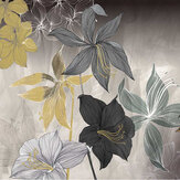 Panoramique Amaryllis mural - Or - Elle Decor. Cliquez pour en savoir plus et lire la description.