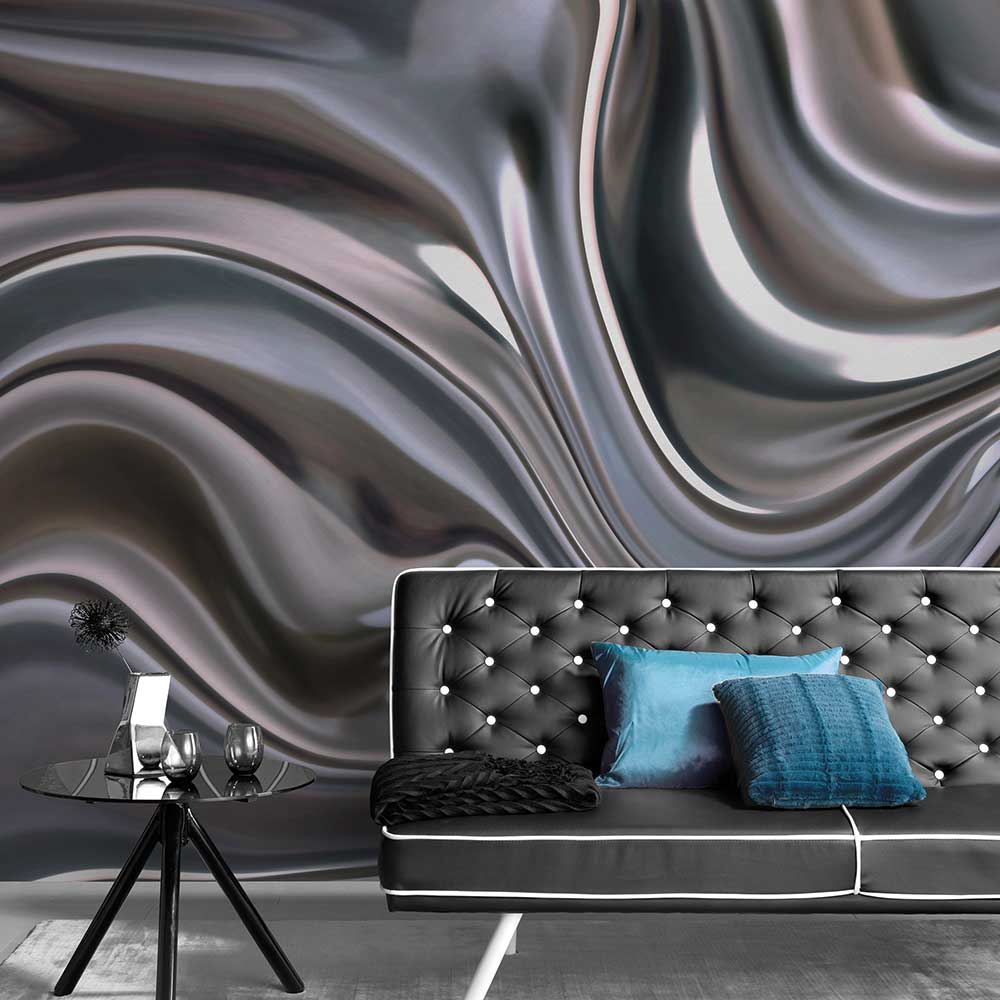Illusion mural - Silver - by Elle Decor