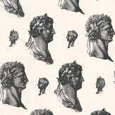 Papier peint Roman Heads - Noir sur blanc - Timney Fowler. Cliquez pour en savoir plus et lire la description.
