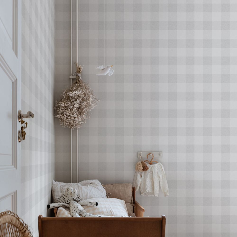 Lykke Wallpaper - Mineral Grey - by Sandberg