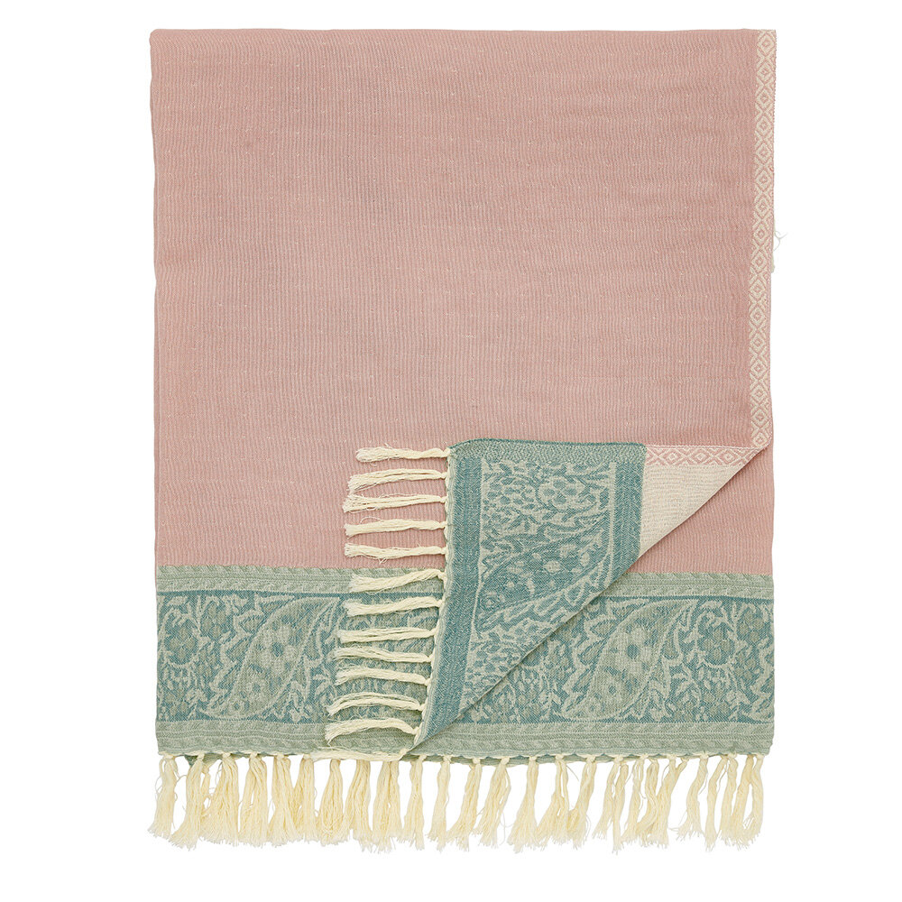 Severne Strawberry Thief Throw - Cochineal Pink - by Morris