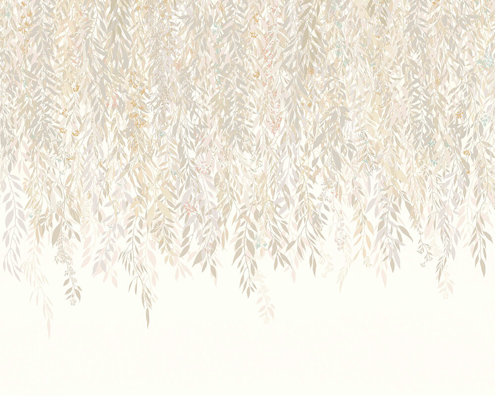 Cascading Willow Mural - Parchment - by Ohpopsi