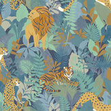 Animal Kingdom Wallpaper - Blue - by Albany. Click for more details and a description.