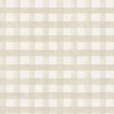 Watercolour Gingham Wallpaper - Beige - by Albany. Click for more details and a description.