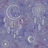 Dreamcatcher Wallpaper - Purple / Silver - by Albany. Click for more details and a description.